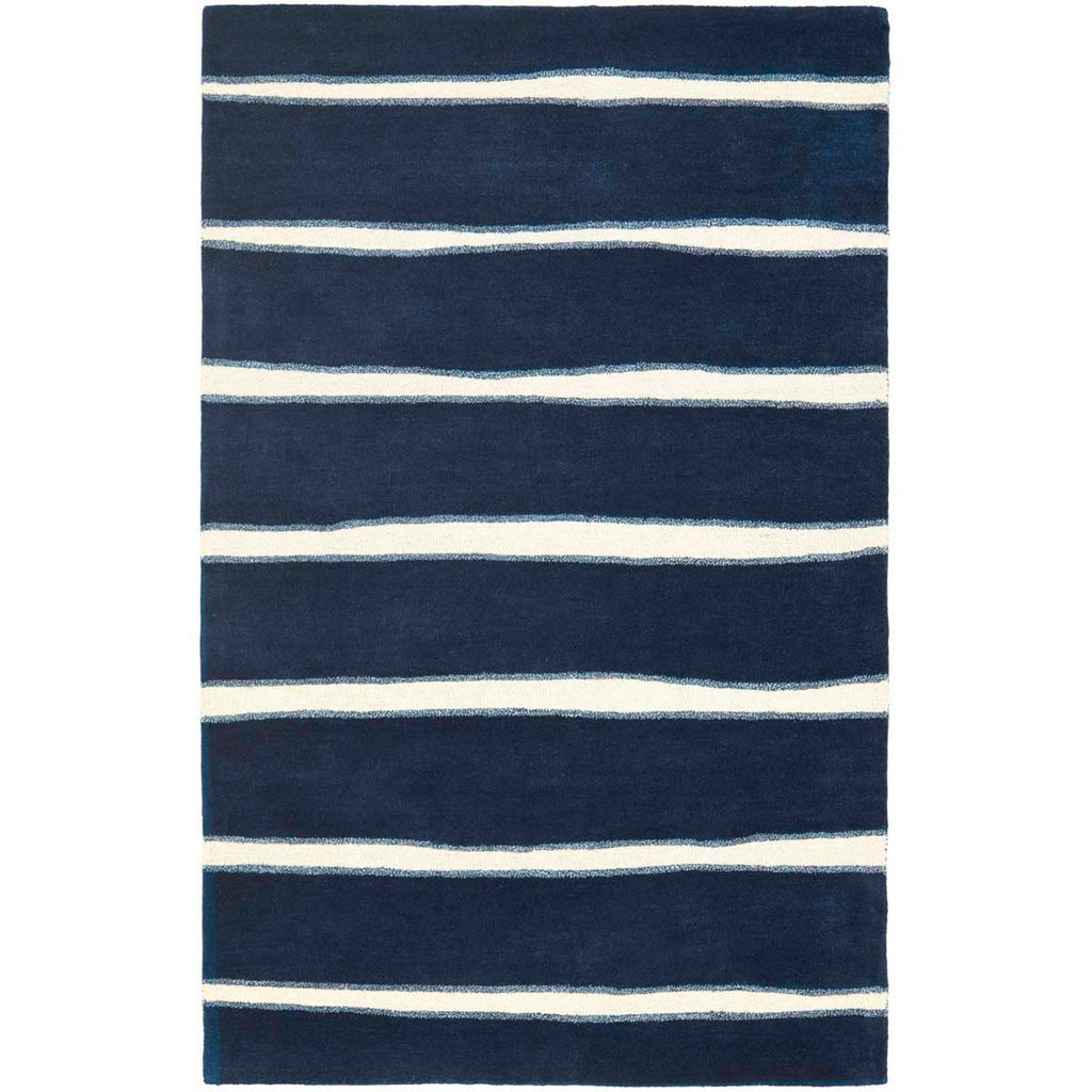 Martha Stewart Rug Collection MSR3617C - Wrought Iron / Navy