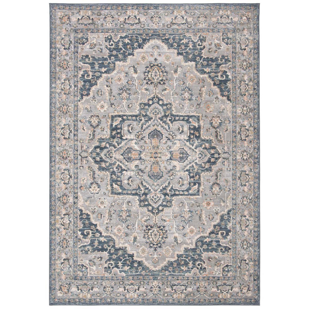 Martha Stewart Rug Collection MSR684M - Cream / Blue