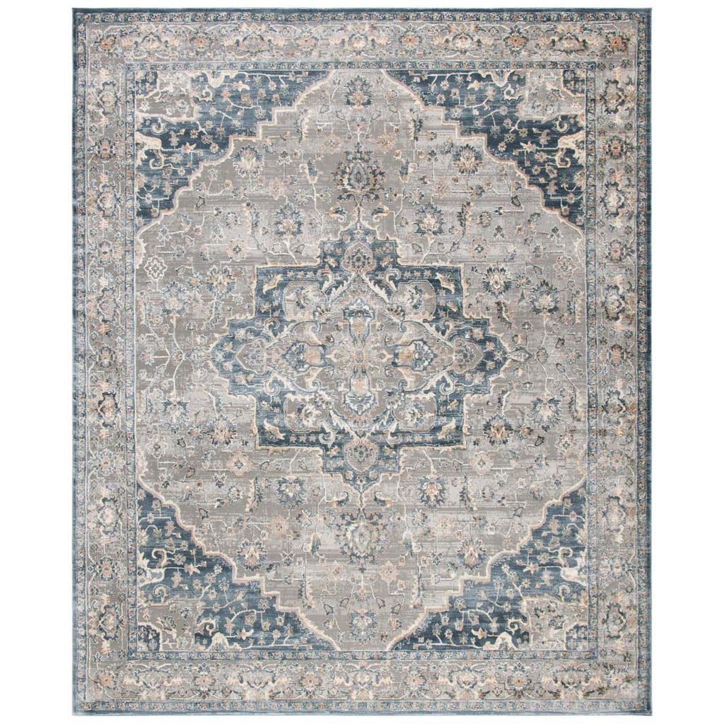 Martha Stewart Rug Collection MSR684M - Cream / Blue