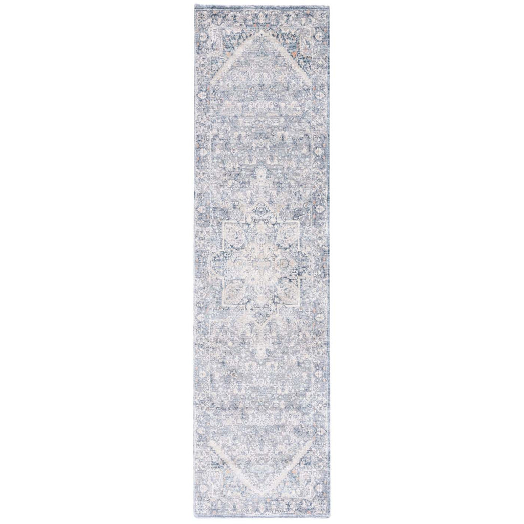 Martha Stewart Rug Collection: MSR689M - Cream / Blue