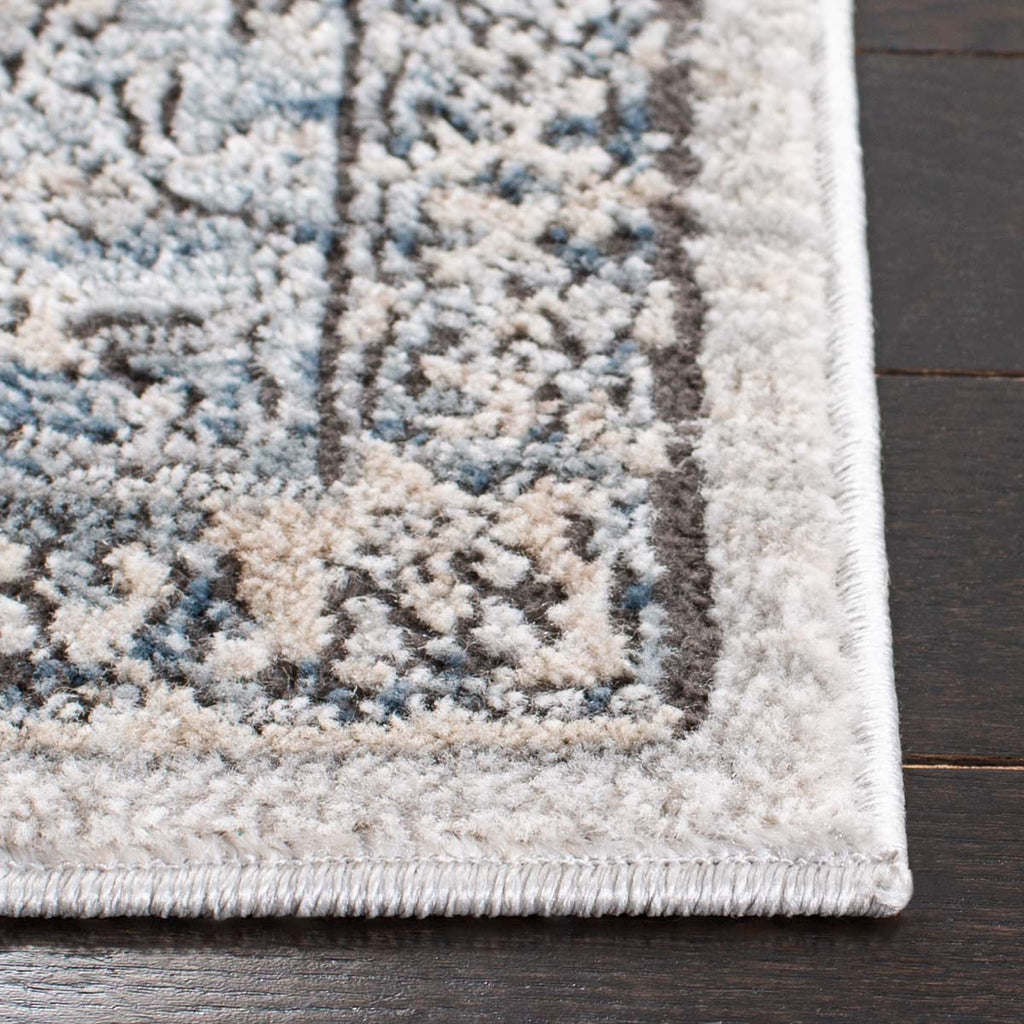 Martha Stewart Rug Collection MSR877M - Light Blue / Ivory