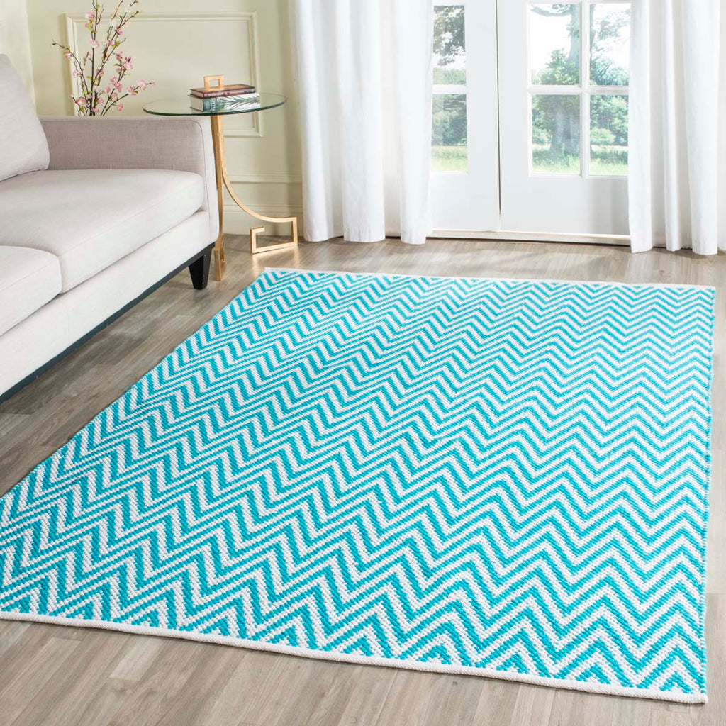 Safavieh Montauk Rug Collection MTK812H - Turquoise / Ivory