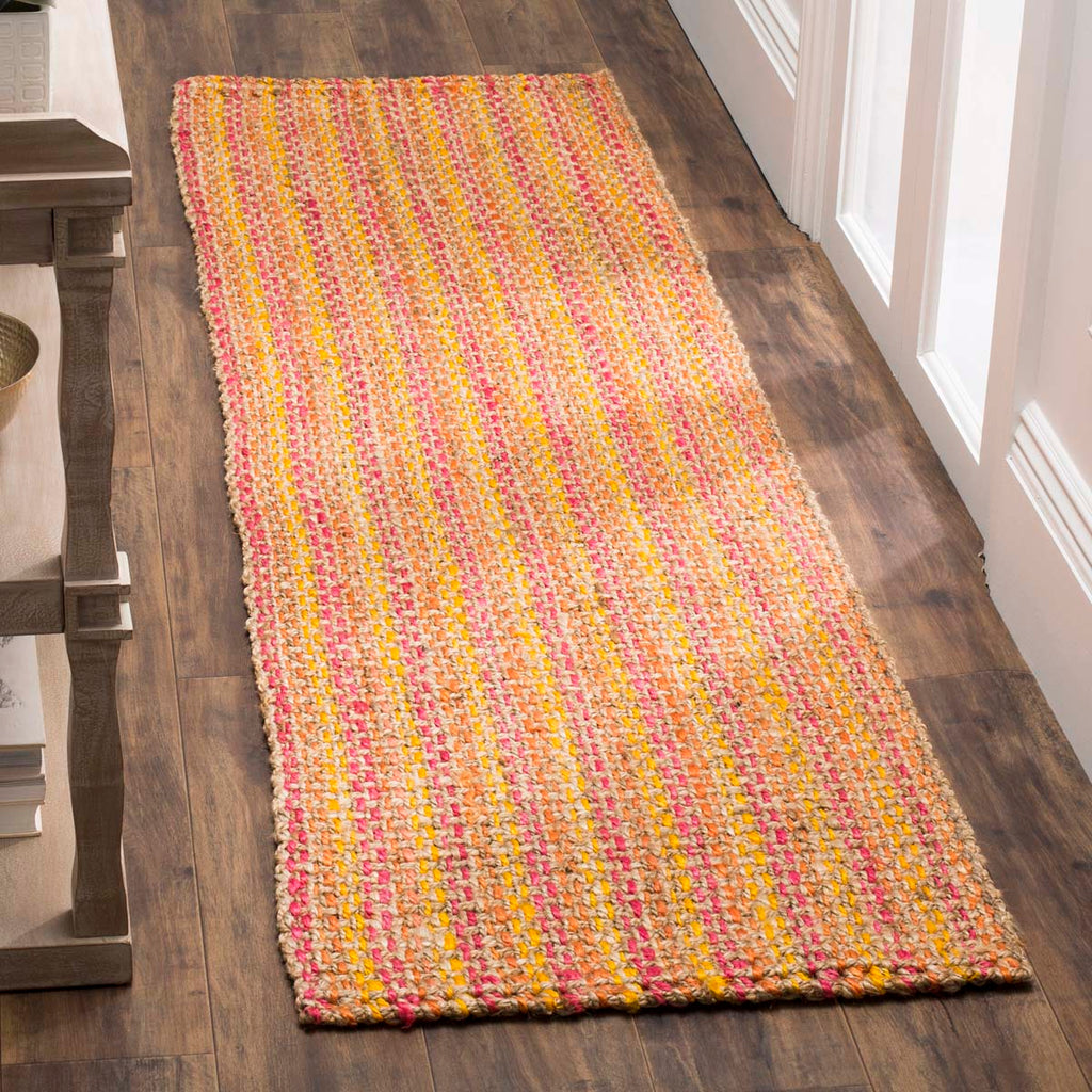 Safavieh Natural Fiber Rug Collection NF262A - Pink / Multi