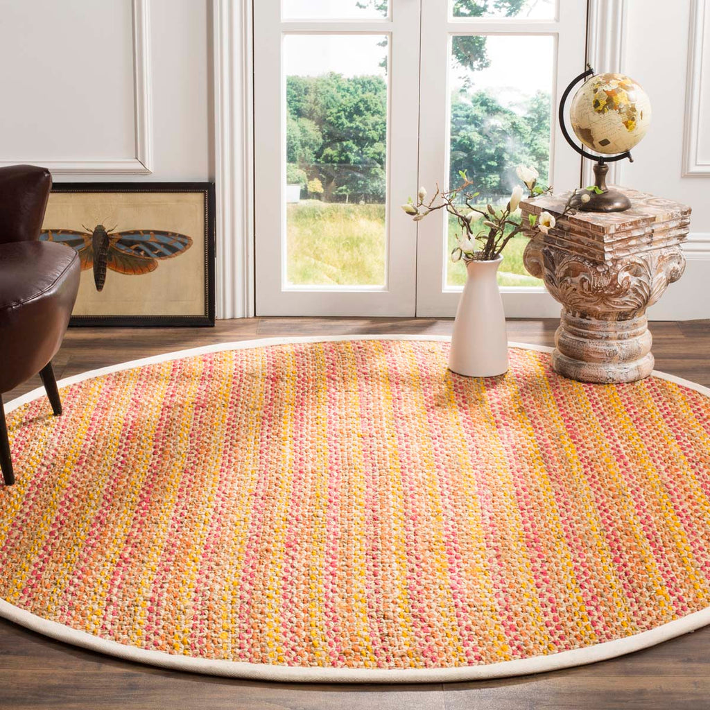 Safavieh Natural Fiber Rug Collection NF262A - Pink / Multi