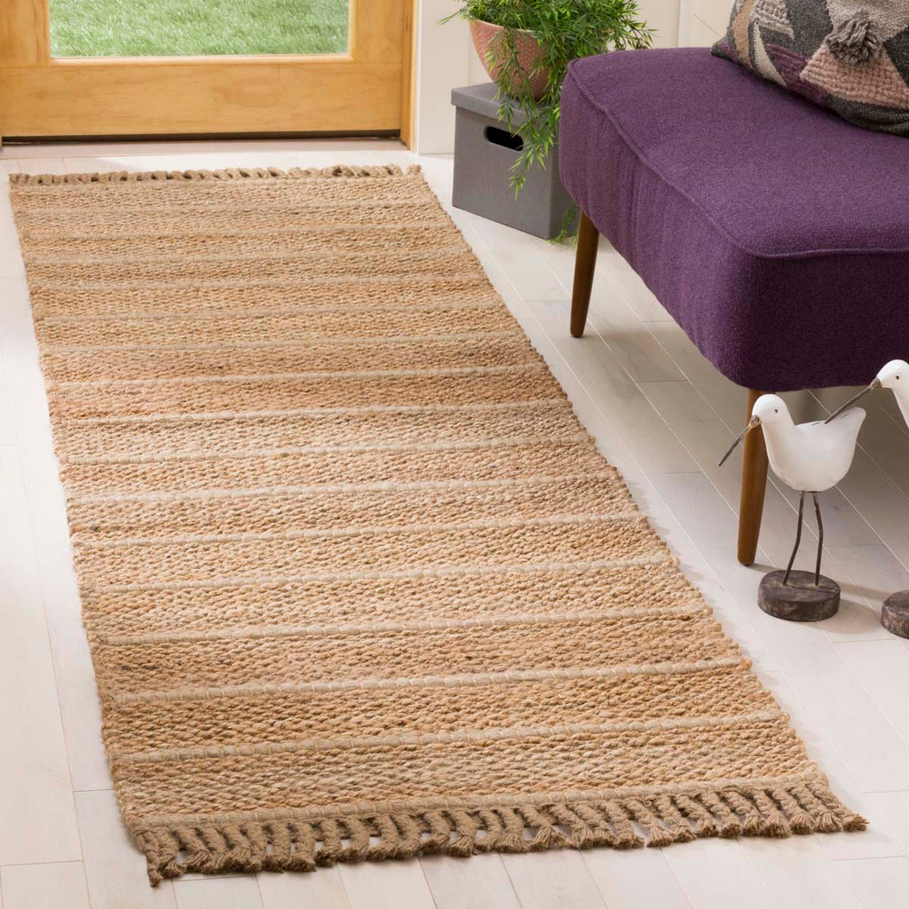 Safavieh Natural Fiber Rug Collection NF550A - Natural / Light Grey