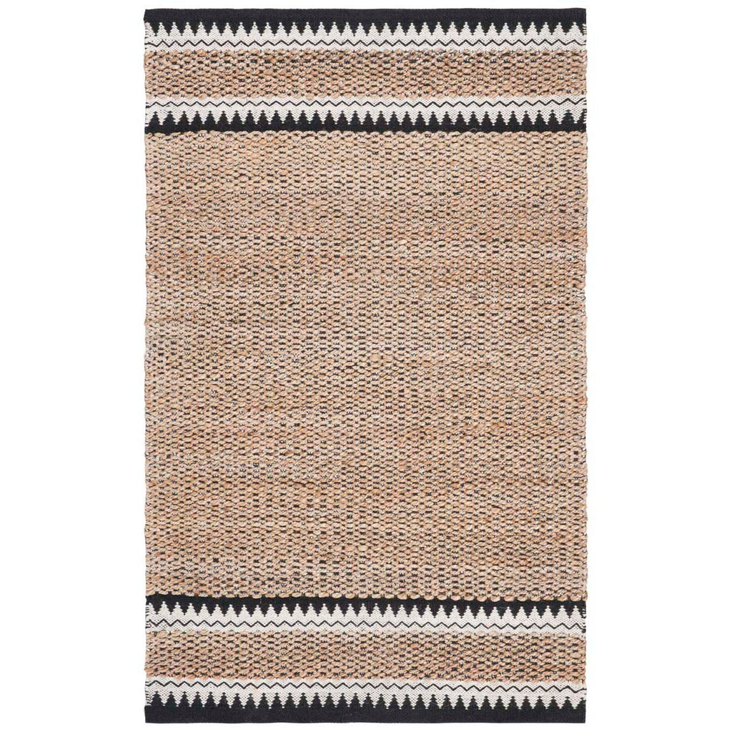 Safavieh Natural Fiber Rug Collection NF874B - Natural / Black