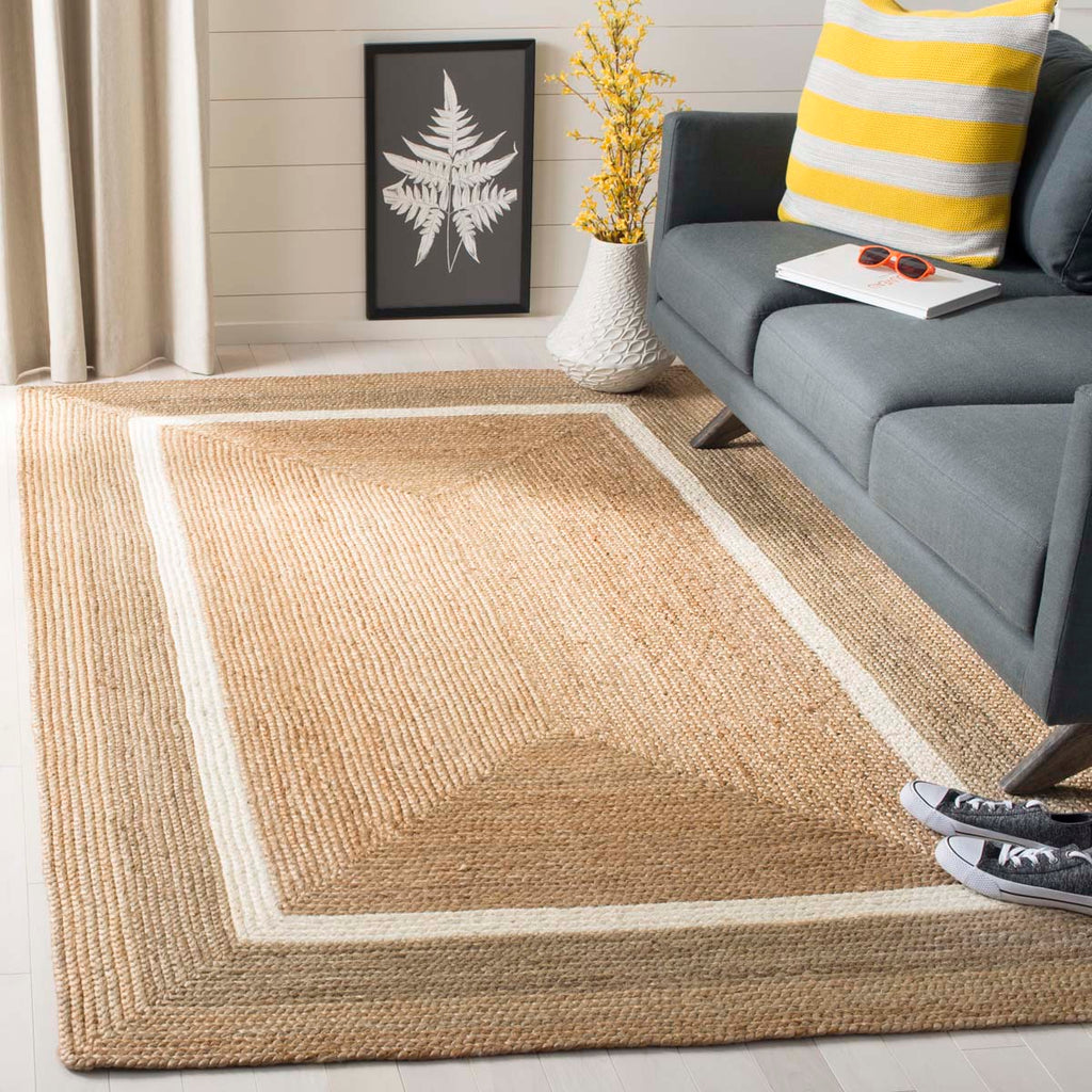 Safavieh Natural Fiber Rug Collection NF883B - Natural / Grey/Ivory