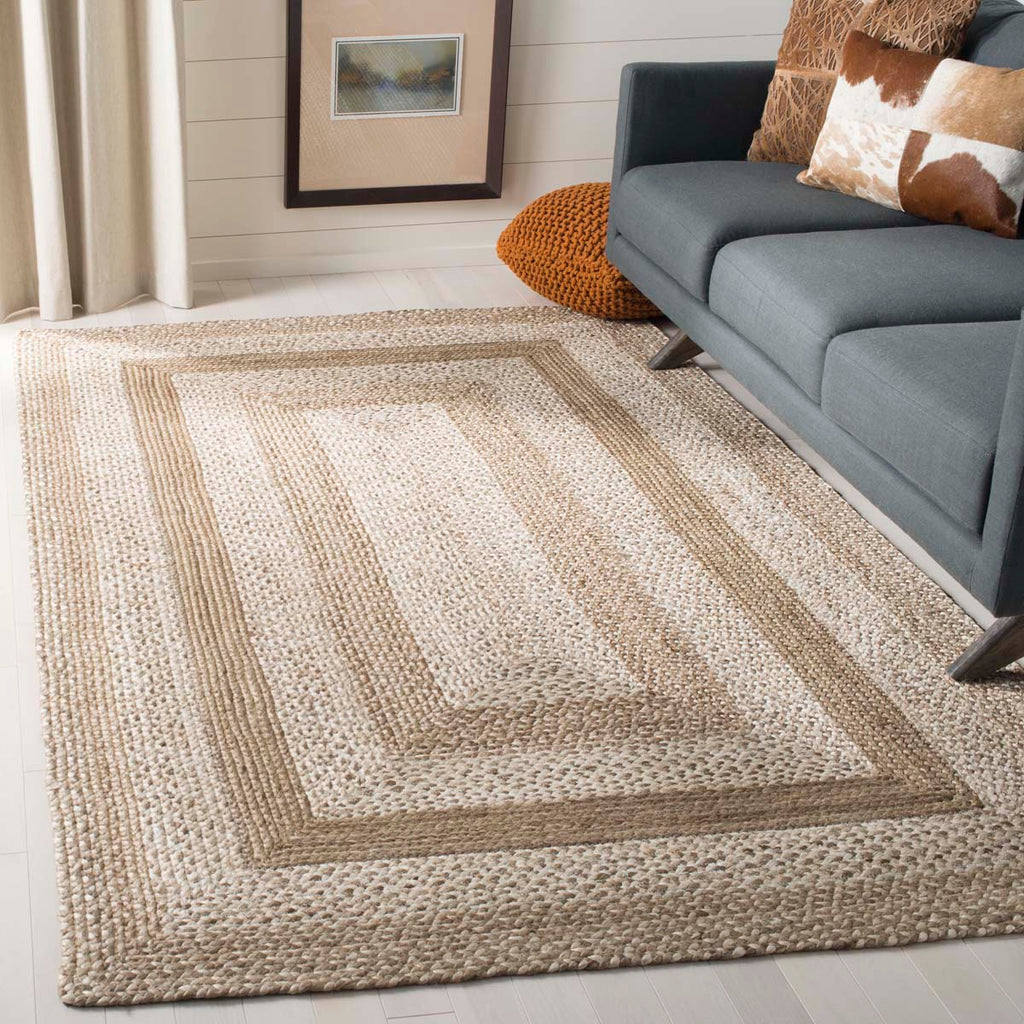 Safavieh Natural Fiber Rug Collection NF884F - Grey / Ivory