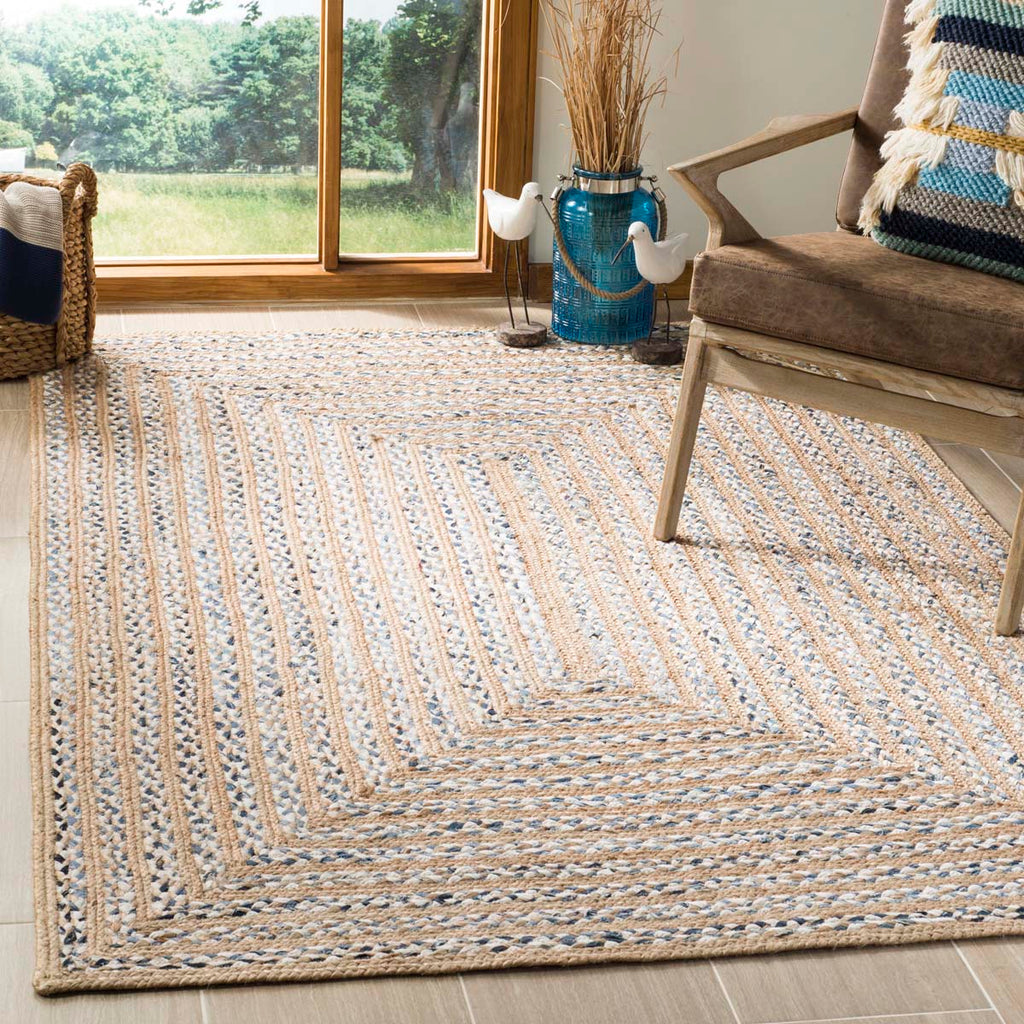 Safavieh Natural Fiber Rug Collection NF921M - Blue / Natural