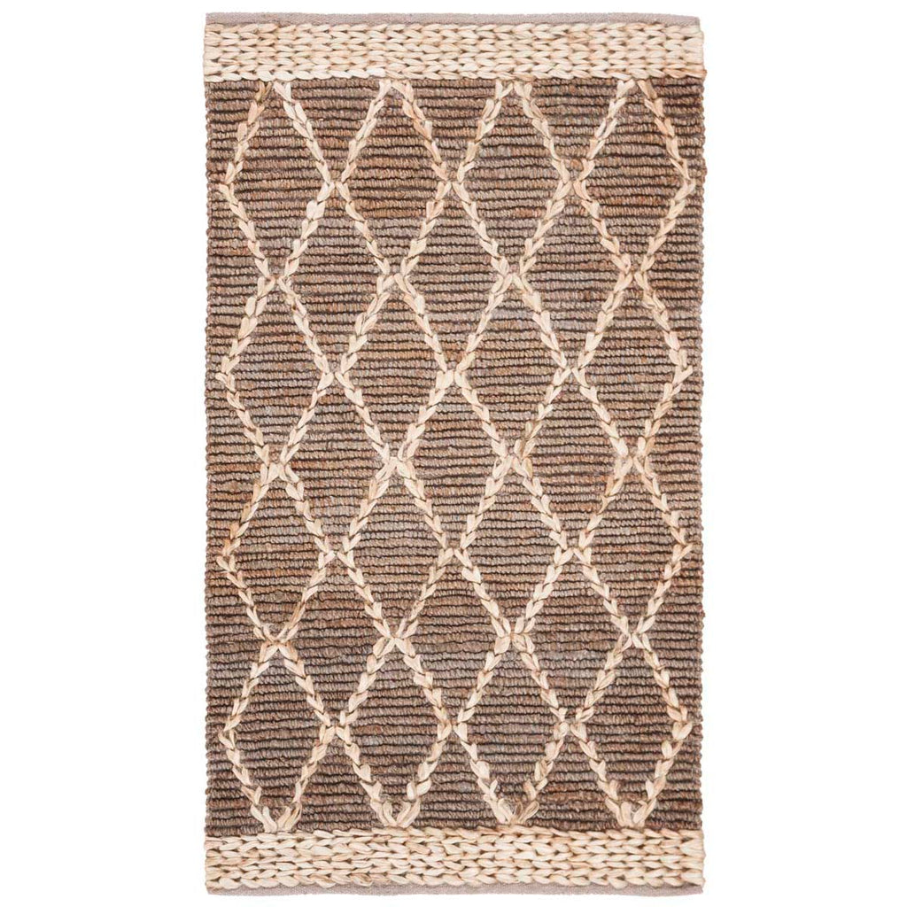 Safavieh Natural Fiber Rug Collection NF951F - Natural / Grey