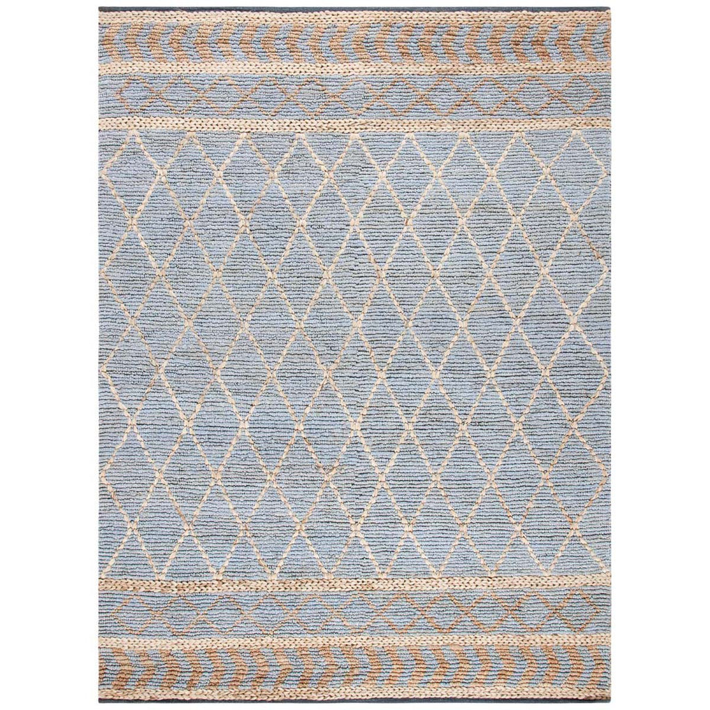 Safavieh Natural Fiber Rug Collection NF955N - Natural / Blue