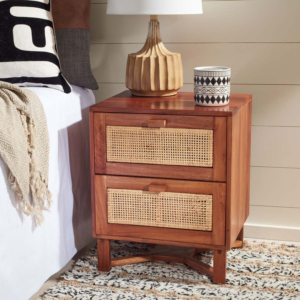 Safavieh Hedwig 2 Drawer Nightstand - Natural