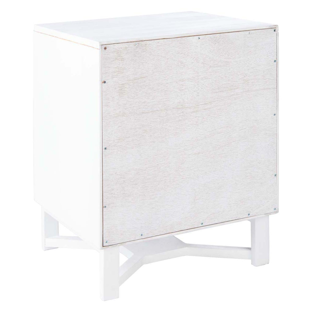 Safavieh Hedwig 2 Drawer Nightstand - White/Natural