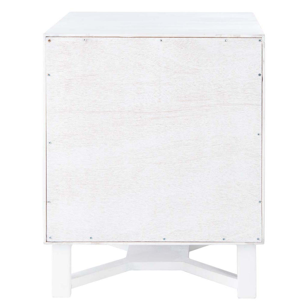 Safavieh Hedwig 2 Drawer Nightstand - White/Natural