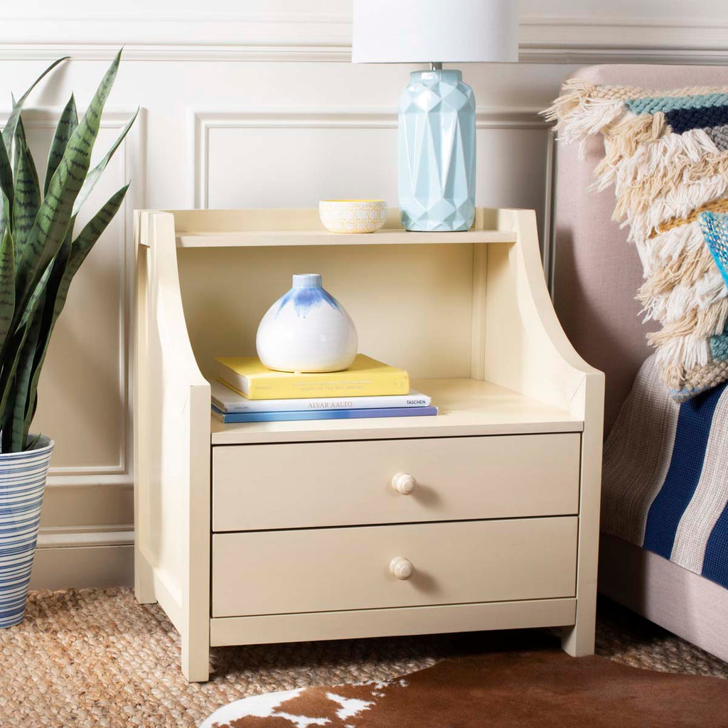 Safavieh Ellie 2 Drawer Nightstand - White