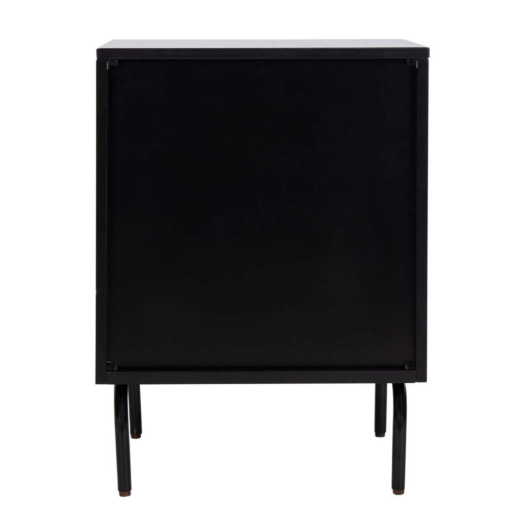 Safavieh Genevieve 2 Drawer Nightstand - Walnut / Black