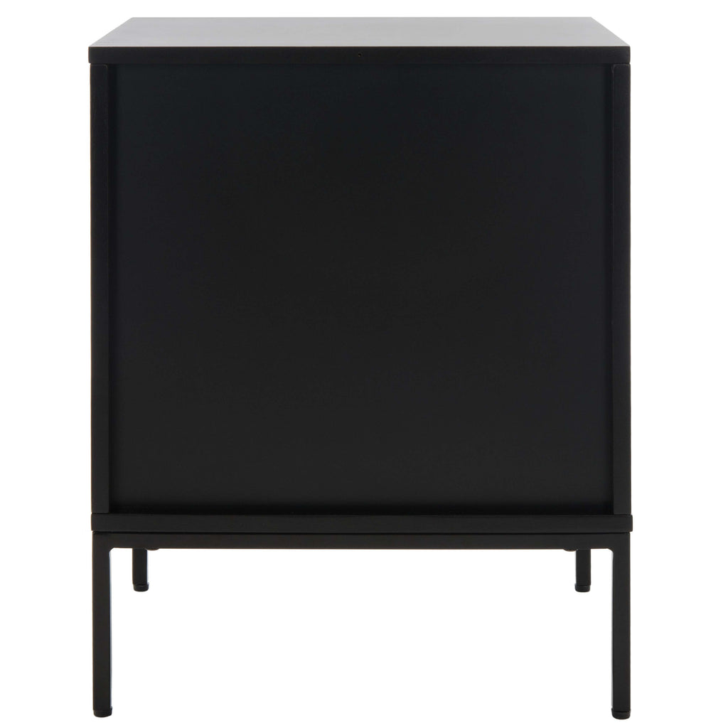 Safavieh Zadie 2 Drawer Rattan Nightstand - Black