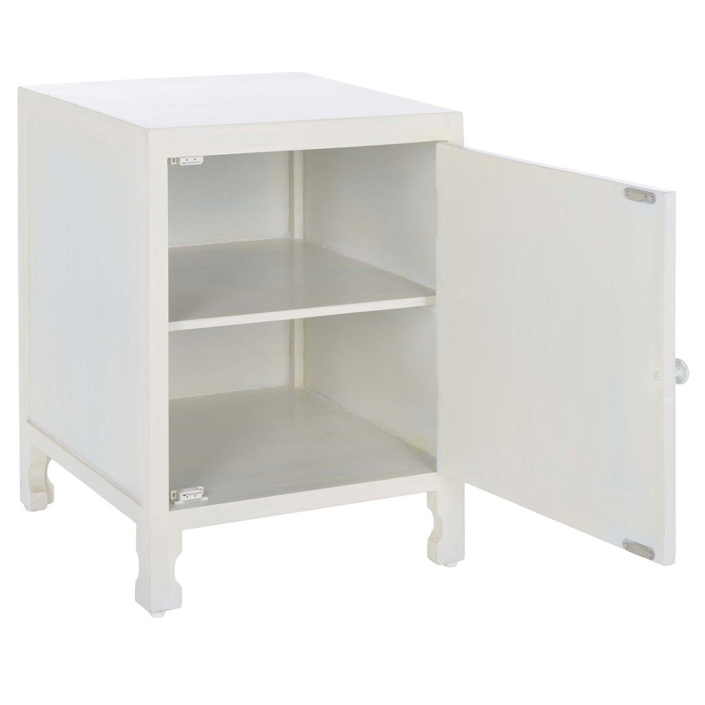 Safavieh Rayetta 2 Shelf 1 Door Nightstand - White Wash