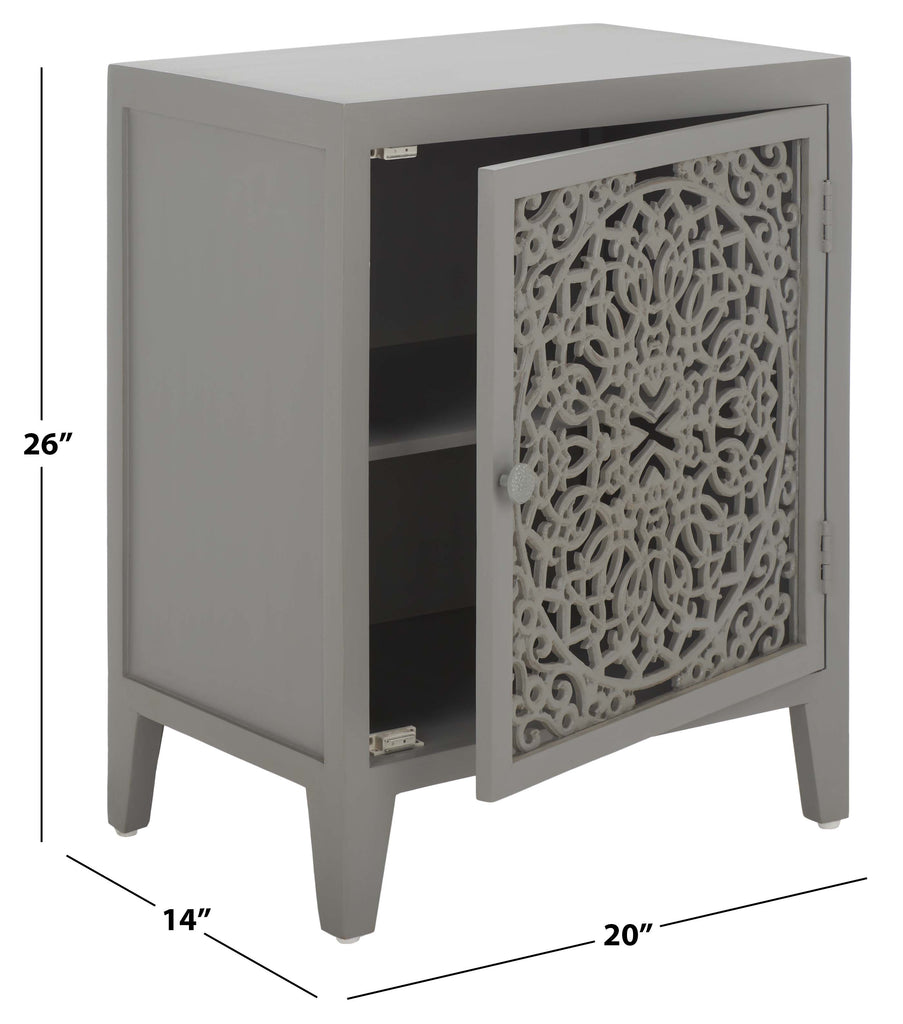 Safavieh Tayda 2 Shelf 1 Door Nightstand - Grey