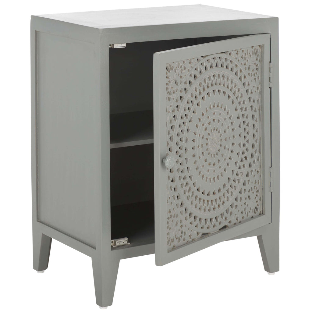 Safavieh Tybalt 2 Shelf 1 Door Nightstand - Grey