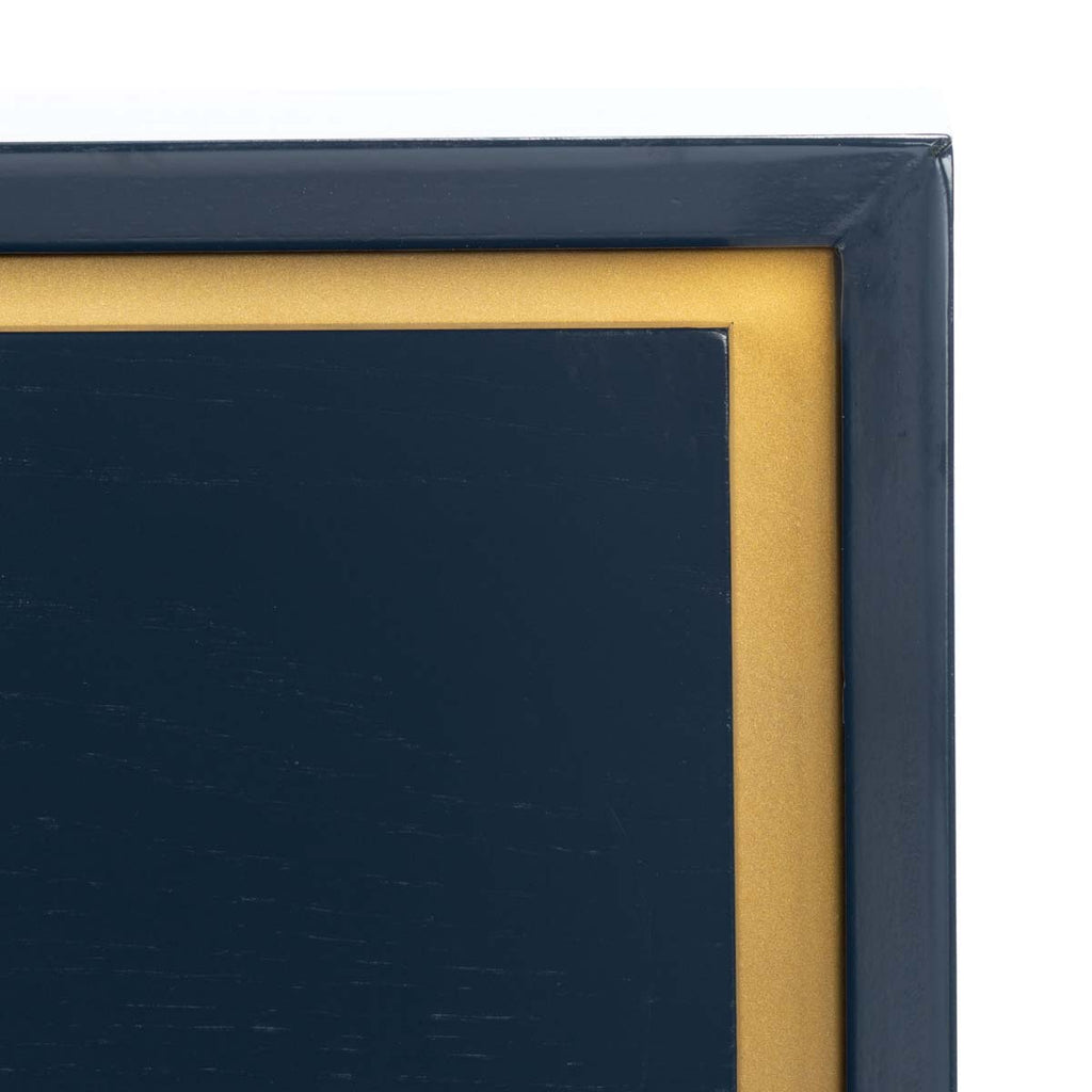 Safavieh Fenno 2 Drawer Nightstand - Teal / Brass