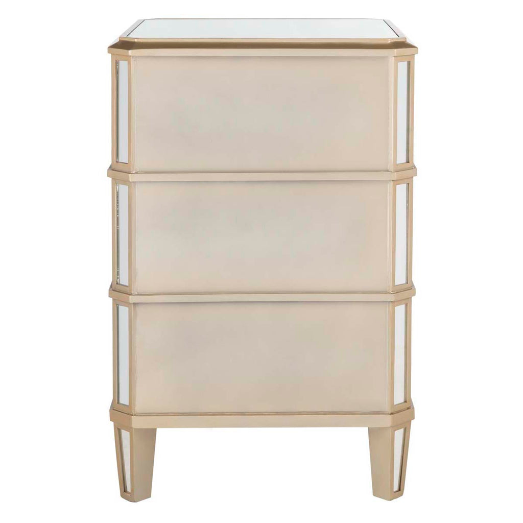 Safavieh Giana 3 Drawer Mirrored Nightstand - Mirror