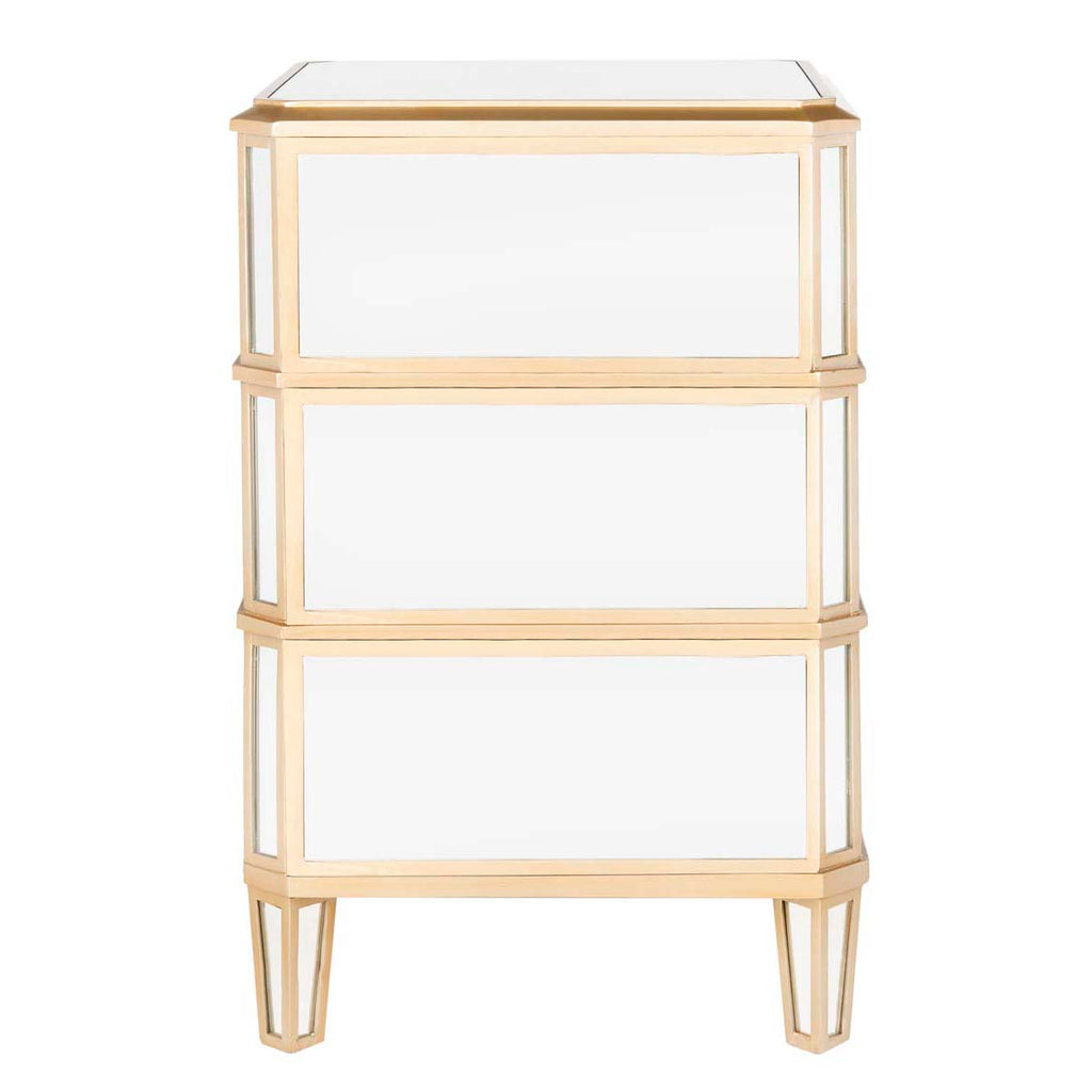 Safavieh Giana 3 Drawer Mirrored Nightstand - Mirror