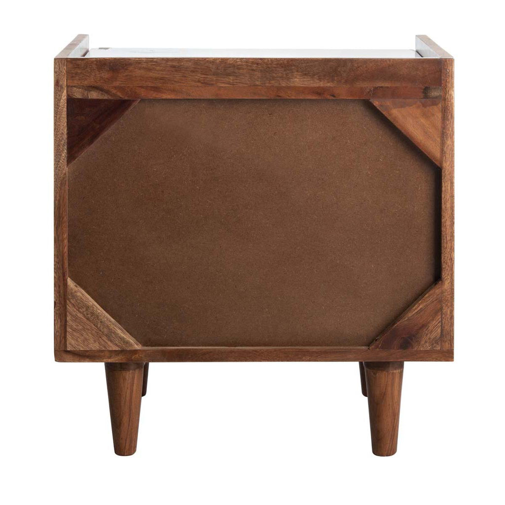 Safavieh Tahseen Parquet Nightstand - Natural / White