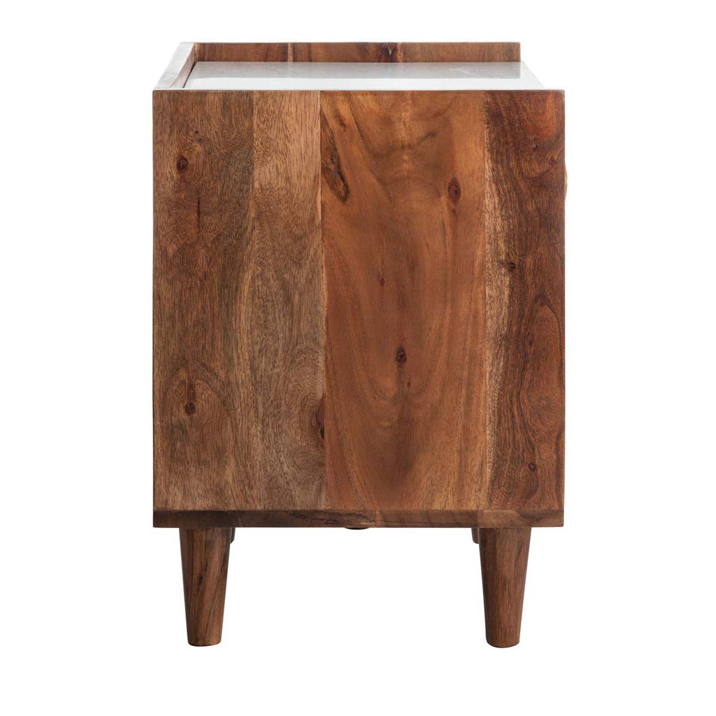 Safavieh Tahseen Parquet Nightstand - Natural / White
