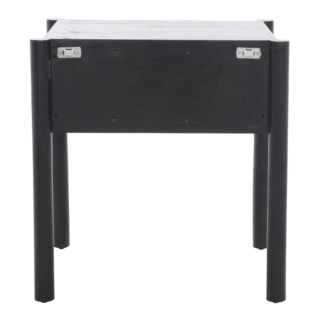 Safavieh Errington 1 Drawer Nightstand - Black / Gold