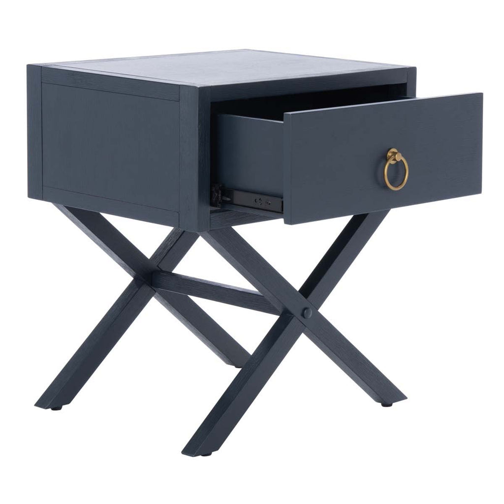 Safavieh Odilia 1 Drawer Nightstand-Navy