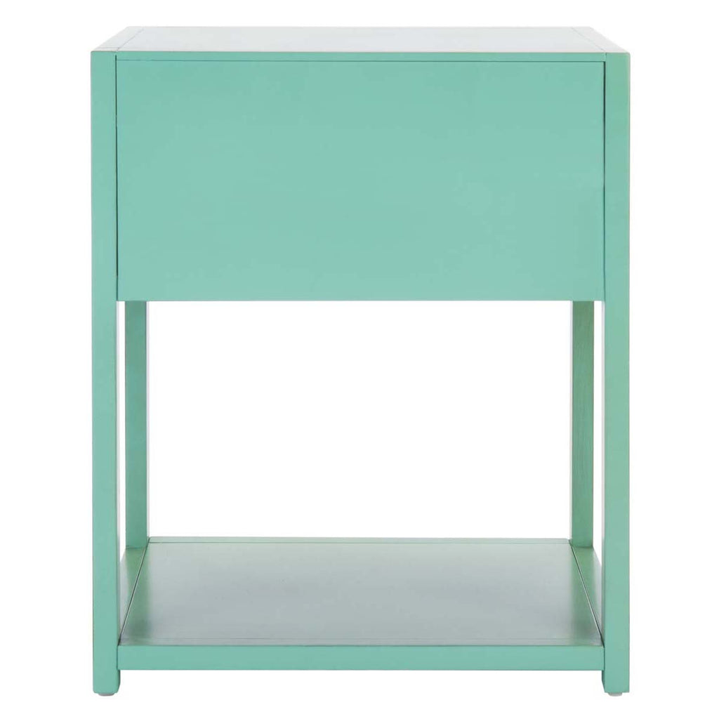 Safavieh Yudi 1 Drawer 1 Shelf Nightstand-Turquoise