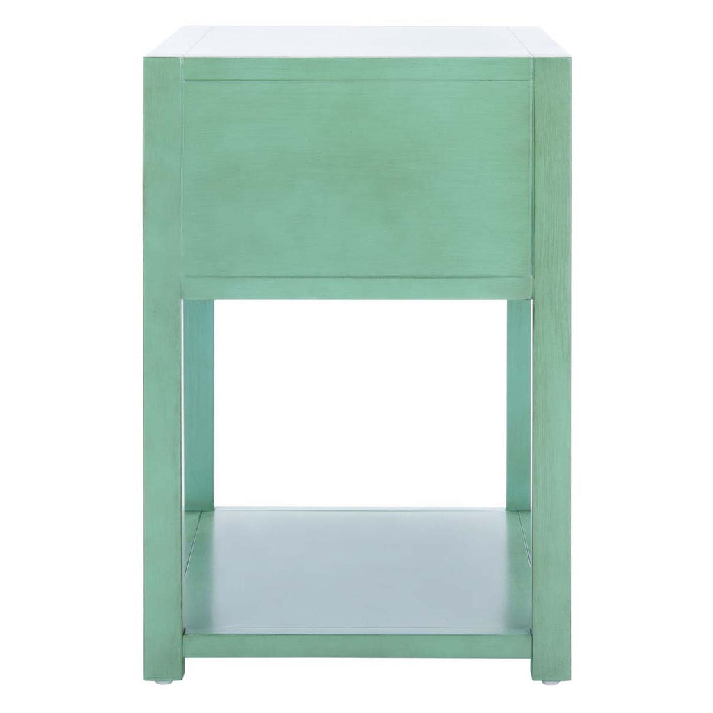 Safavieh Yudi 1 Drawer 1 Shelf Nightstand-Turquoise