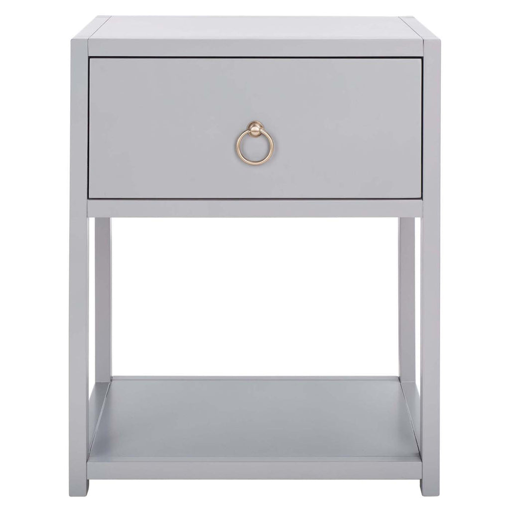 Safavieh Yudi 1 Drawer 1 Shelf Nightstand - Grey