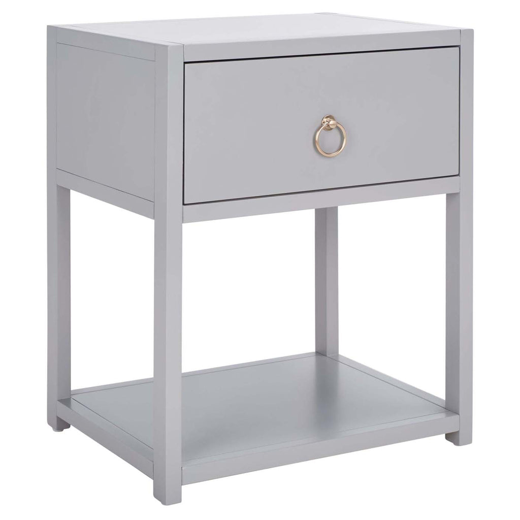 Safavieh Yudi 1 Drawer 1 Shelf Nightstand - Grey