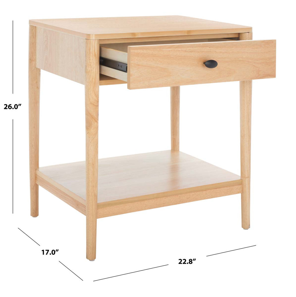 Safavieh  Boden 1 Drawer Nightstand  - Natural