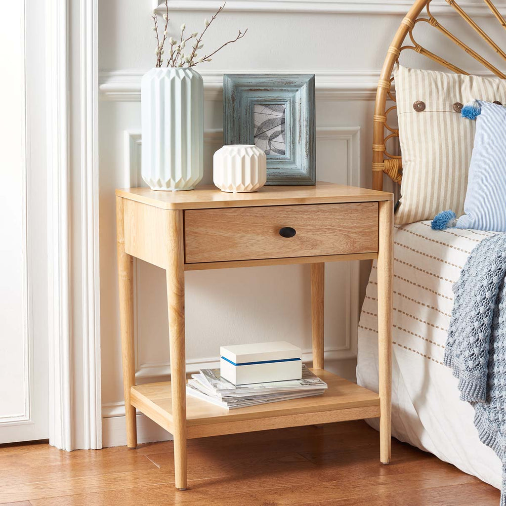 Safavieh  Boden 1 Drawer Nightstand  - Natural