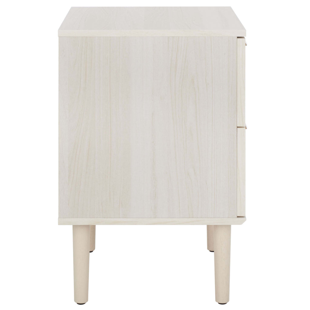 Safavieh Irelia 2 Drawer Nightstand - White / Natural