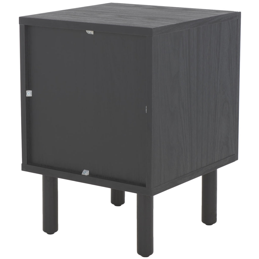 Safavieh Ophelia 1 Door Night Stand - Black / Natural