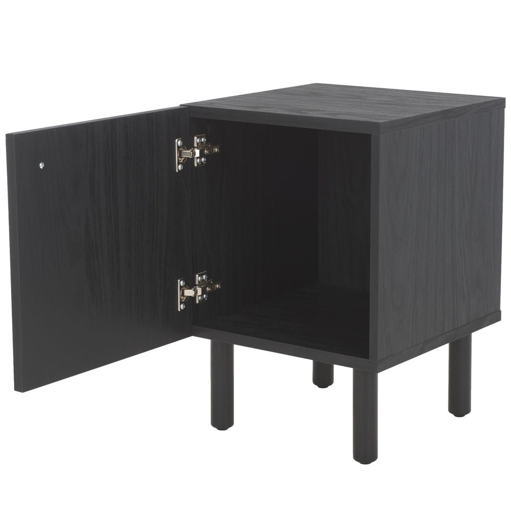 Safavieh Ophelia 1 Door Night Stand - Black / Natural