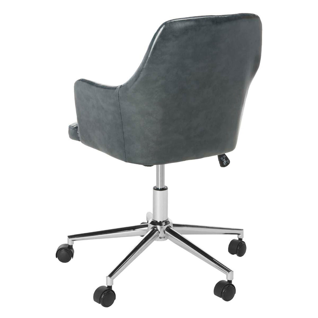 Safavieh Cadence Swivel Office Chair - Dark Grey / Chrome