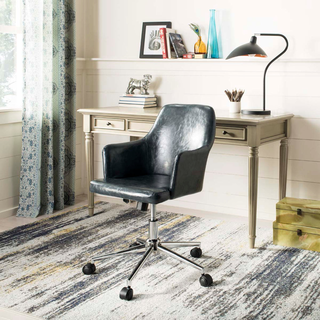 Safavieh Cadence Swivel Office Chair - Dark Grey / Chrome