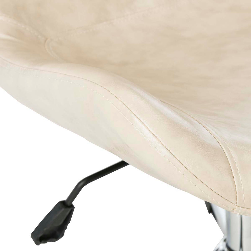 Safavieh Fletcher Swivel Office Chair - Beige / Chrome