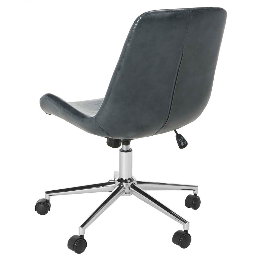 Safavieh Fletcher Swivel Office Chair - Dark Grey / Chrome