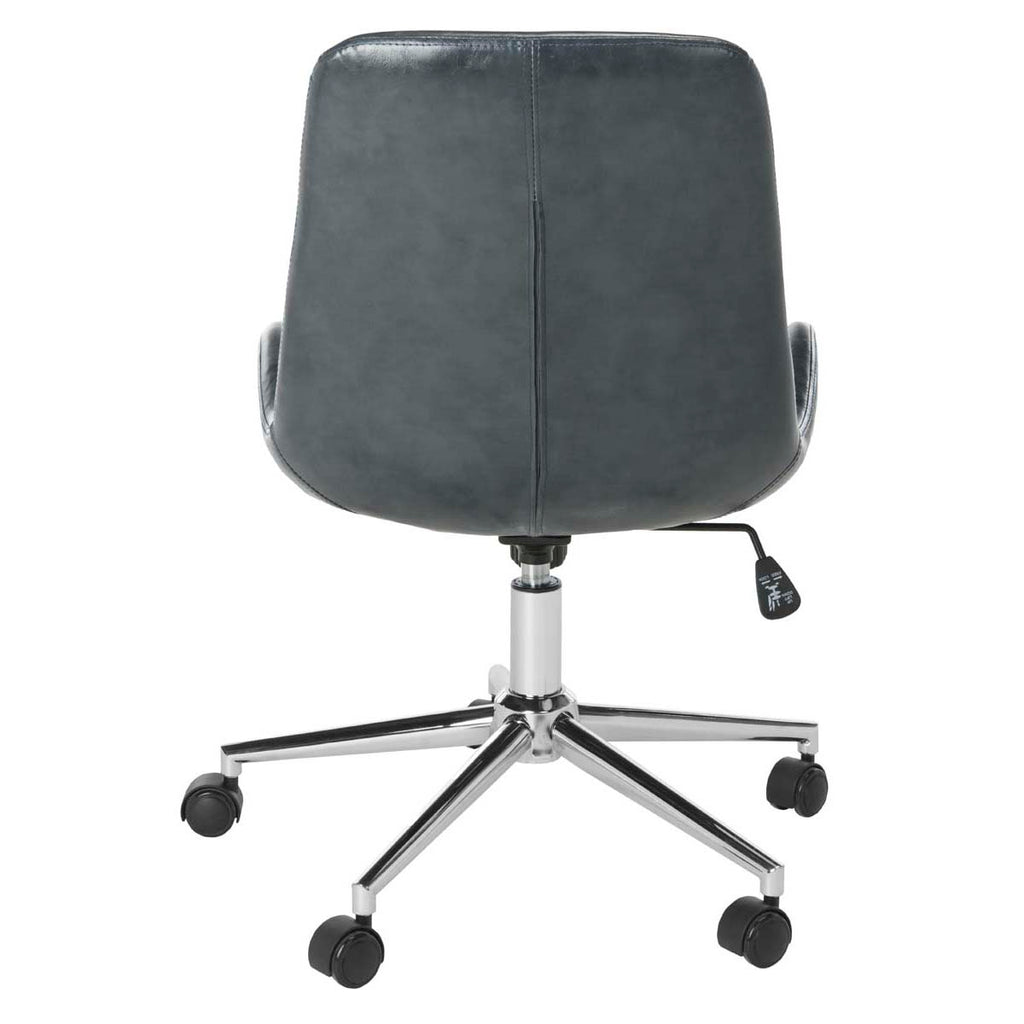 Safavieh Fletcher Swivel Office Chair - Dark Grey / Chrome