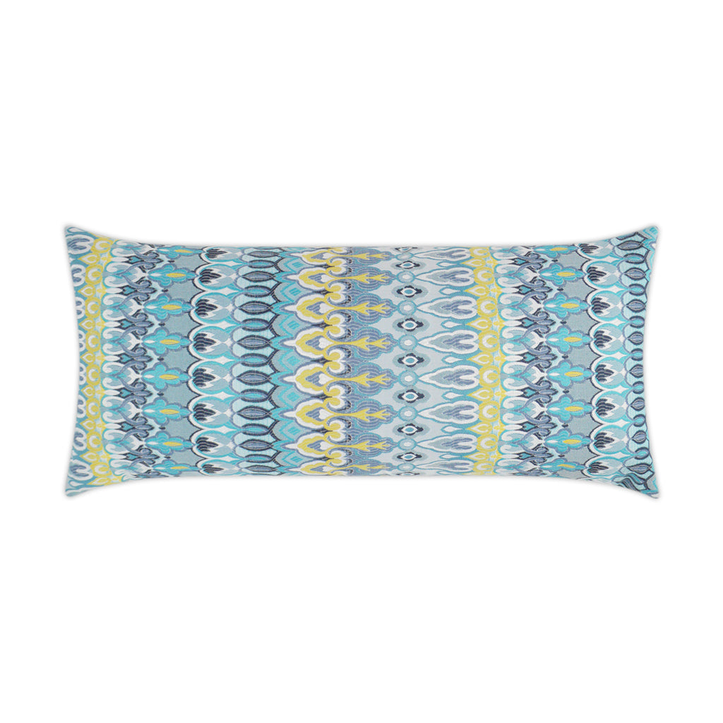 Kanthum Lumbar Outdoor Throw Pillow - Turquoise | DV KAP