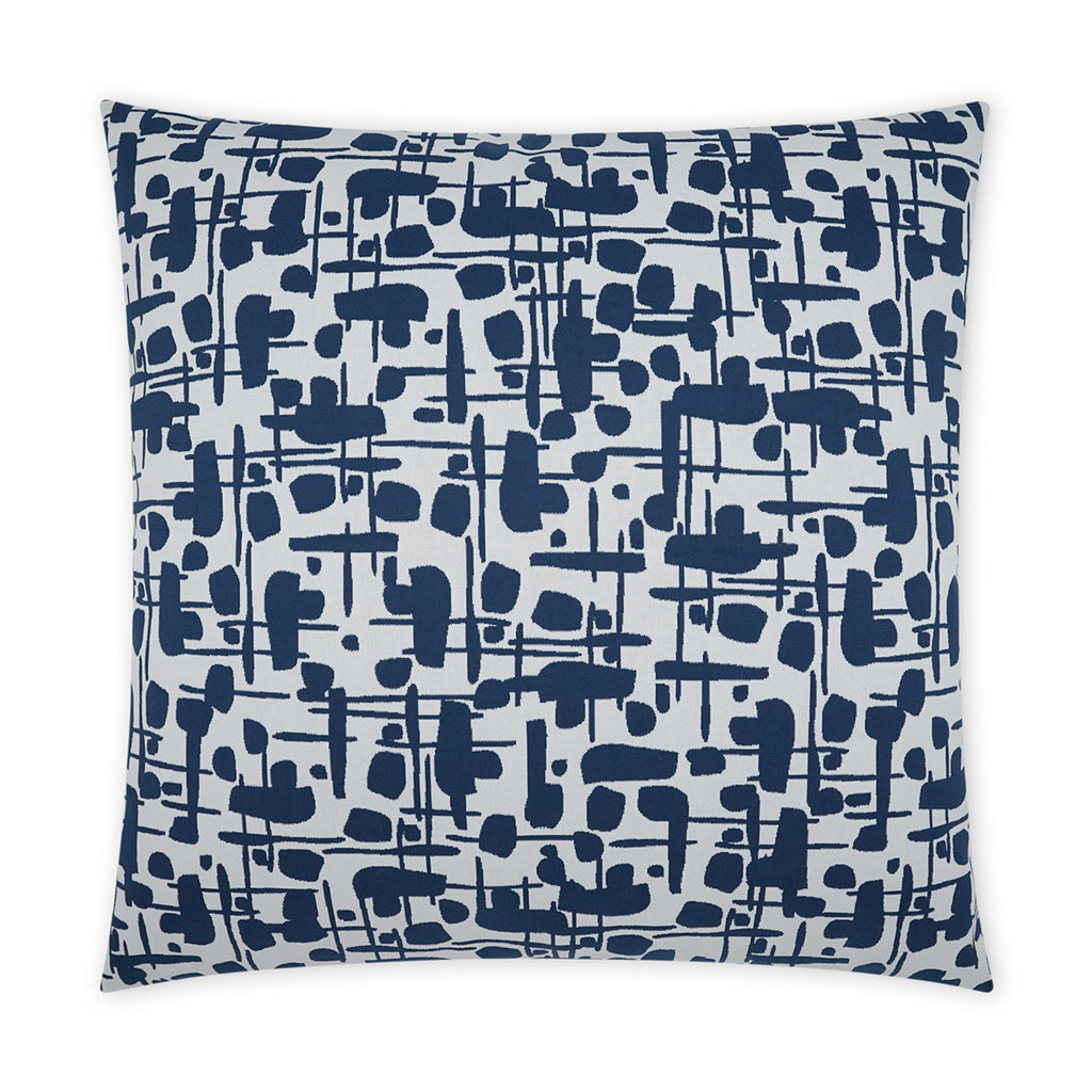 Jargon Outdoor Throw Pillow - Blue | DV KAP