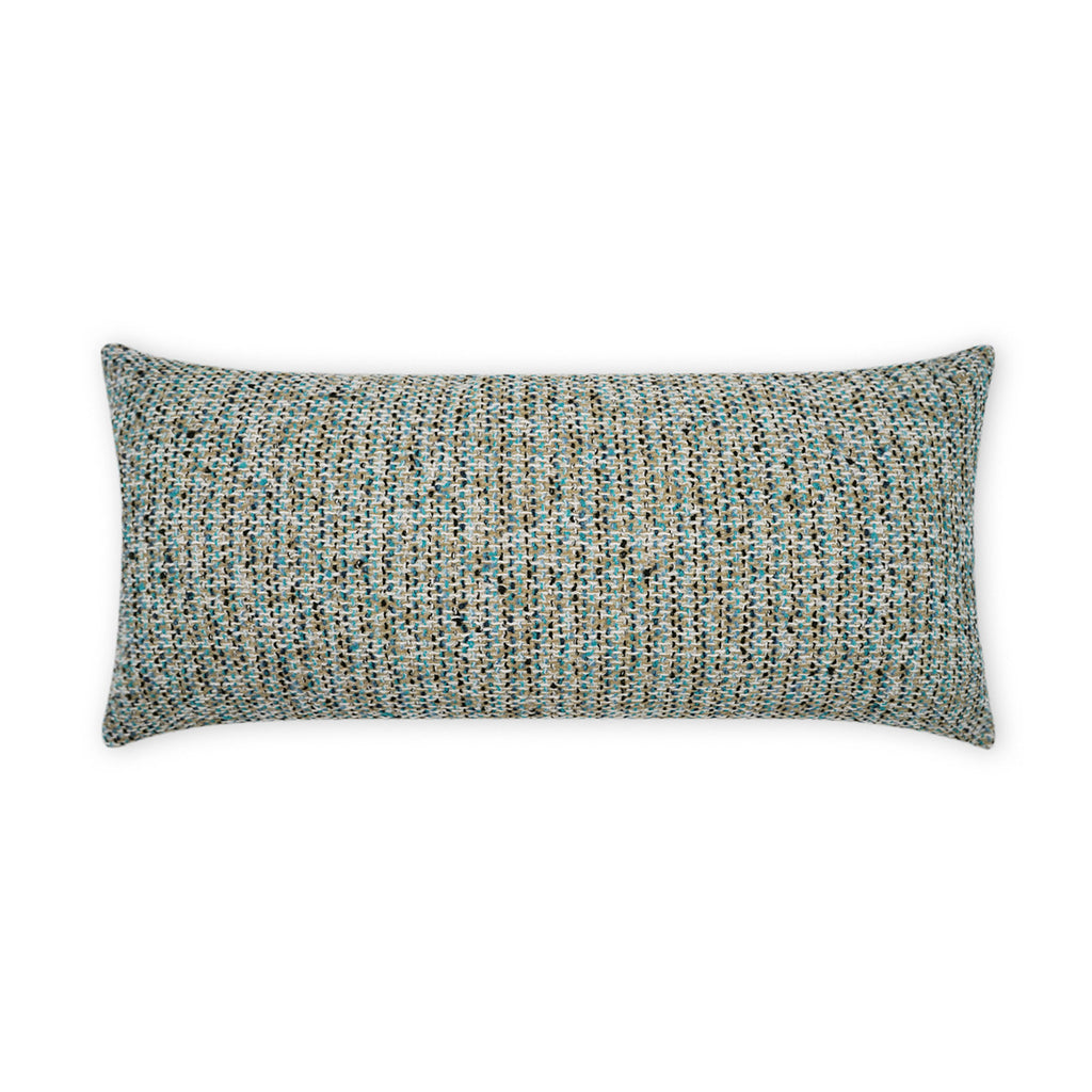 Particle Lumbar Outdoor Throw Pillow - Blue | DV KAP