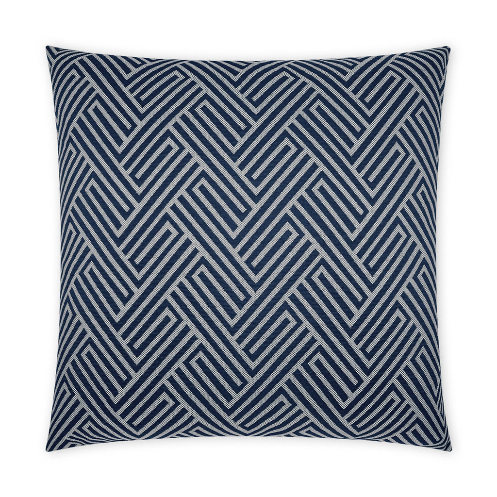 Mandros Outdoor Throw Pillow - Navy | DV KAP