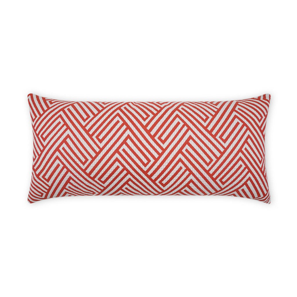 Mandros Lumbar Outdoor Throw Pillow - Coral | DV KAP